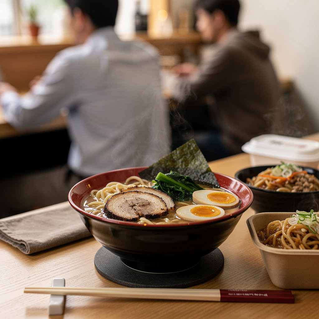 麺屋 燈火 高円寺 常連客が集う店舗内の雰囲気